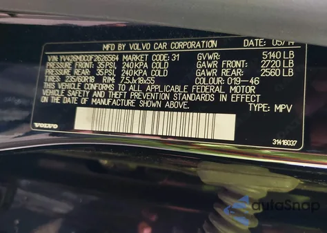 2015 Volvo Xc60 T5 Premier Plus from USA, damaged, VIN YV426MDC0F2626564